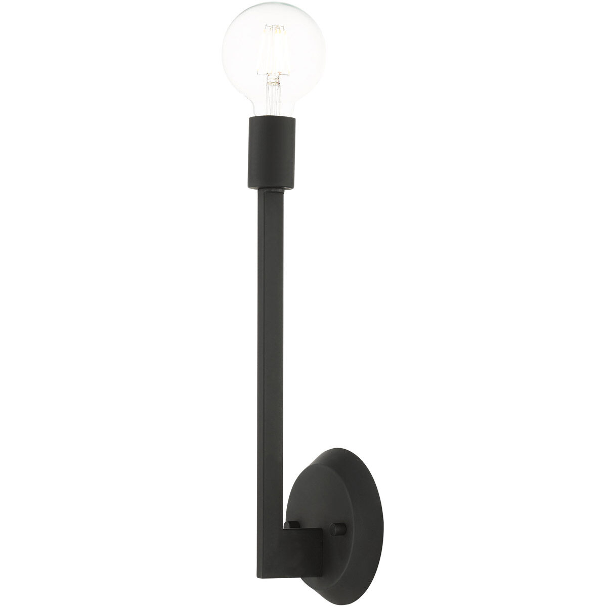 Prague 1 Light 5 inch Black ADA Sconce Wall Light