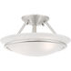 Newburgh 2 Light 12 inch Brushed Nickel Semi-Flush Mount Ceiling Light