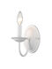 Home Basics 1 Light 4 inch White Wall Sconce Wall Light