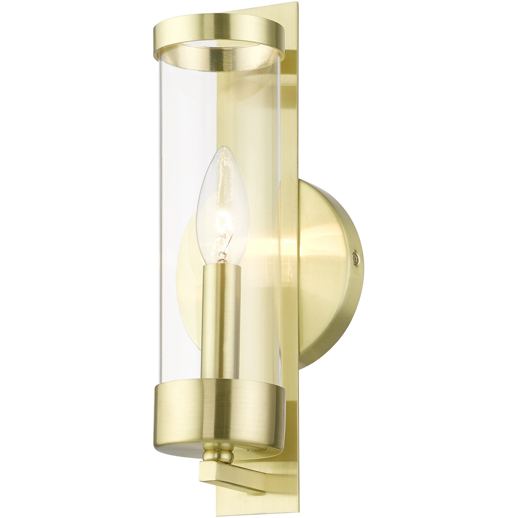 Castleton 1 Light 5 inch Satin Brass Single Sconce Wall Light, Single