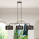 Acordia 3 Light 12 inch English Bronze Extra Large Linear Chandelier Ceiling Light, Extra Large