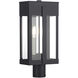 Berksford 2 Light 18.5 inch Black with Brushed Nickel Candles Outdoor Post Top Lantern