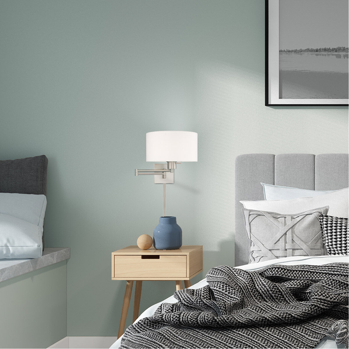 Allison 24 inch 100.00 watt Brushed Nickel Swing Arm Wall Lamp Wall Light