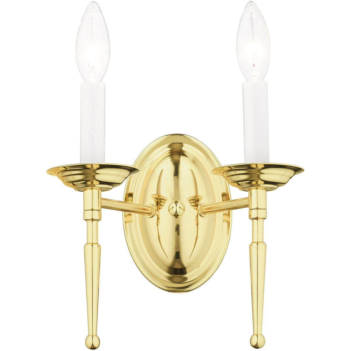 Williamsburgh 2 Light 10 inch Polished Brass Wall Sconce Wall Light