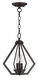 Prism 2 Light 11 inch Bronze Convertible Mini Chandelier/Ceiling Mount Ceiling Light