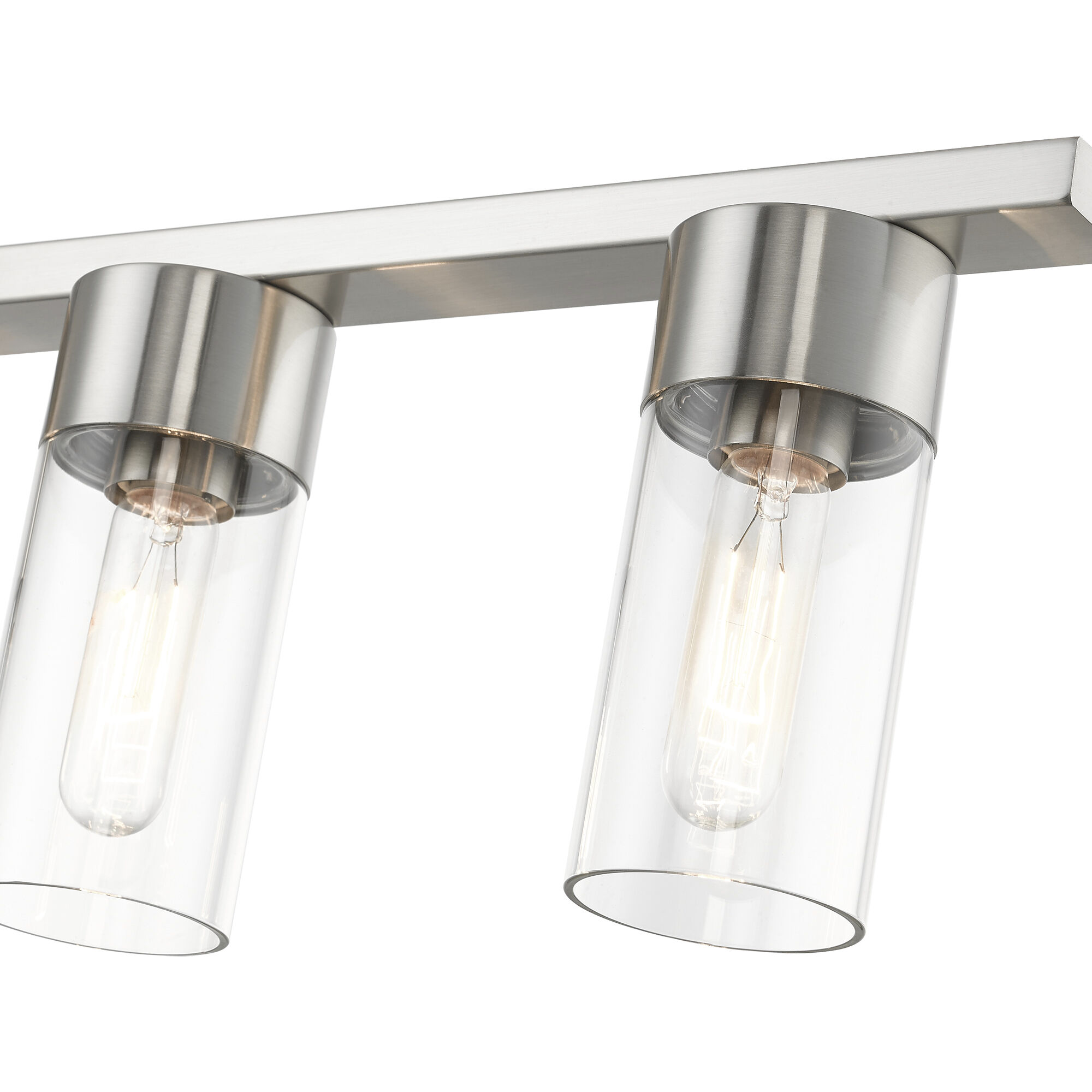 Carson 5 Light 40 inch Brushed Nickel Linear Chandelier Ceiling Light