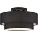 Bainbridge 3 Light 18 inch Black Semi Flush Mount Ceiling Light, Large
