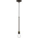 Lansdale 1 Light 5 inch Bronze with Antique Brass Accents Single Pendant Ceiling Light, Single