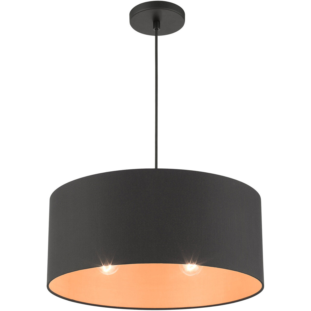 Sentosa 3 Light 18 inch Black Pendant Ceiling Light