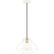 Geometric 1 Light 14 inch White Pendant Ceiling Light
