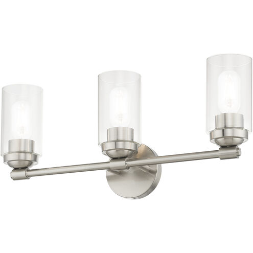 Whittier 3 Light 22 inch Brushed Nickel Vanity Sconce Wall Light