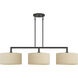 Bellingham 3 Light 51 inch Bronze Linear Chandelier Ceiling Light, Extra Large
