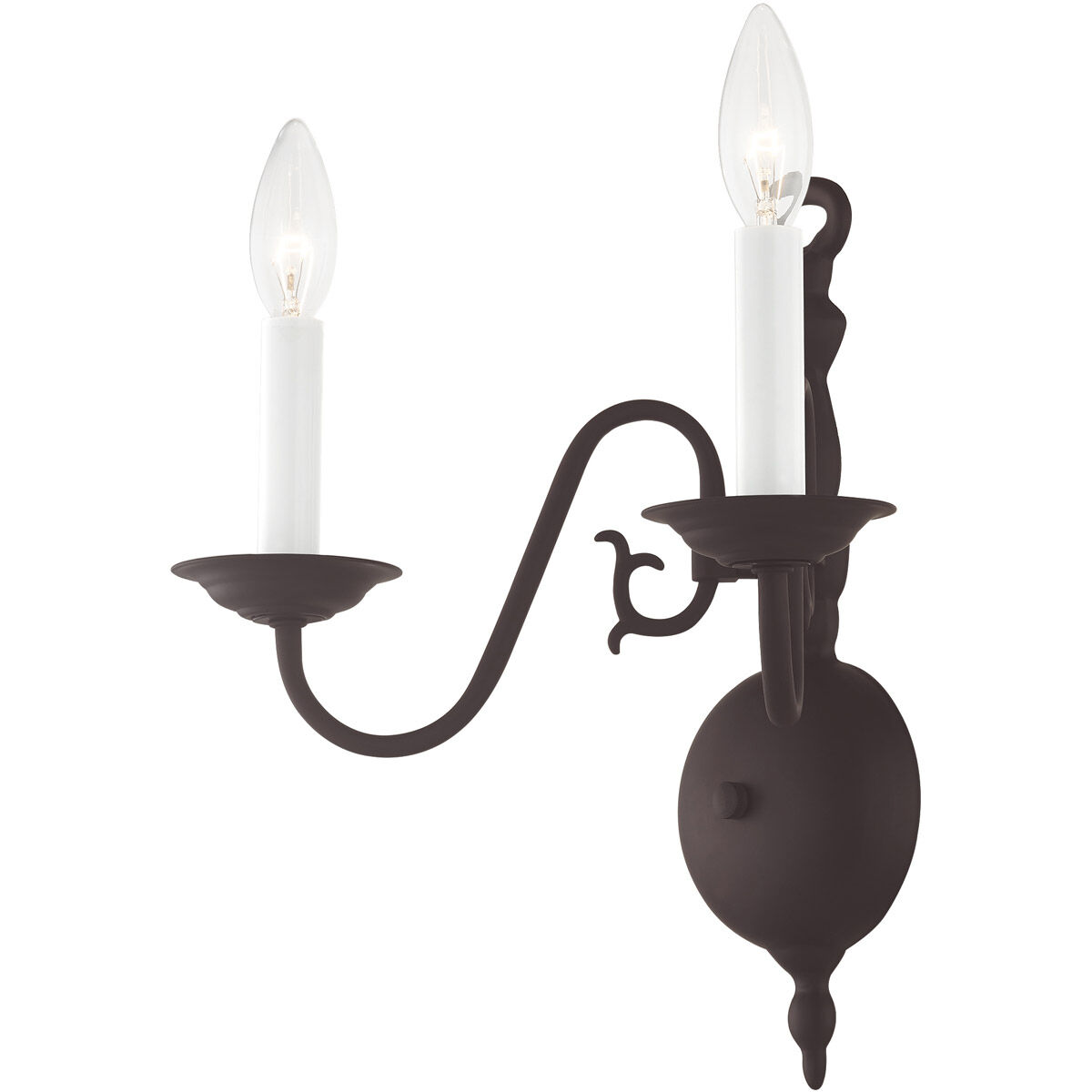 Williamsburgh 2 Light 13 inch Bronze Wall Sconce Wall Light