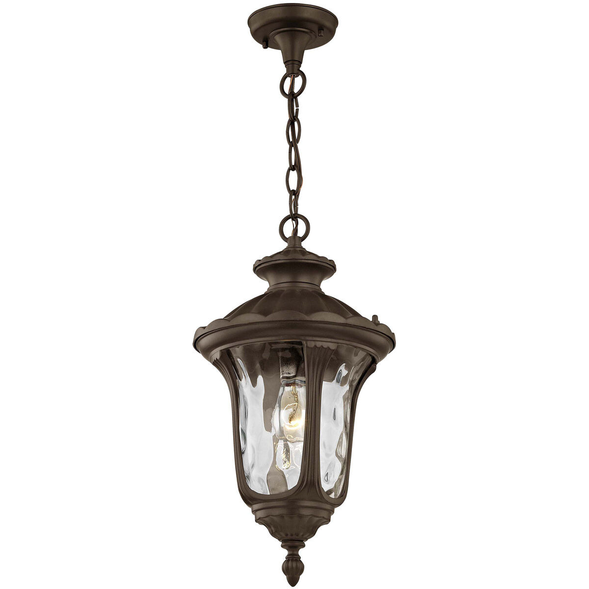 Oxford 1 Light 9.5 inch Bronze Outdoor Pendant Lantern