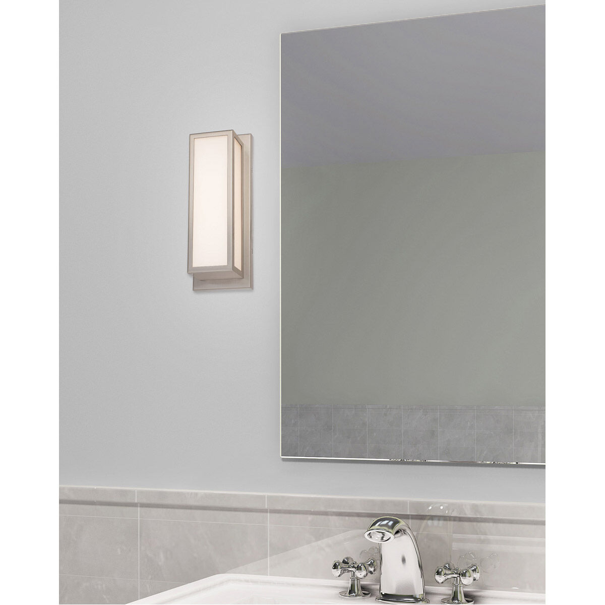 Sutter LED 12 inch Brushed Nickel ADA Bath Vanity Wall Light