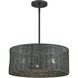 Weavington 3 Light 18 inch Black Pendant Chandelier Ceiling Light