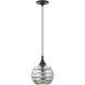 Art Glass 1 Light 9 inch English Bronze Mini Pendant Ceiling Light