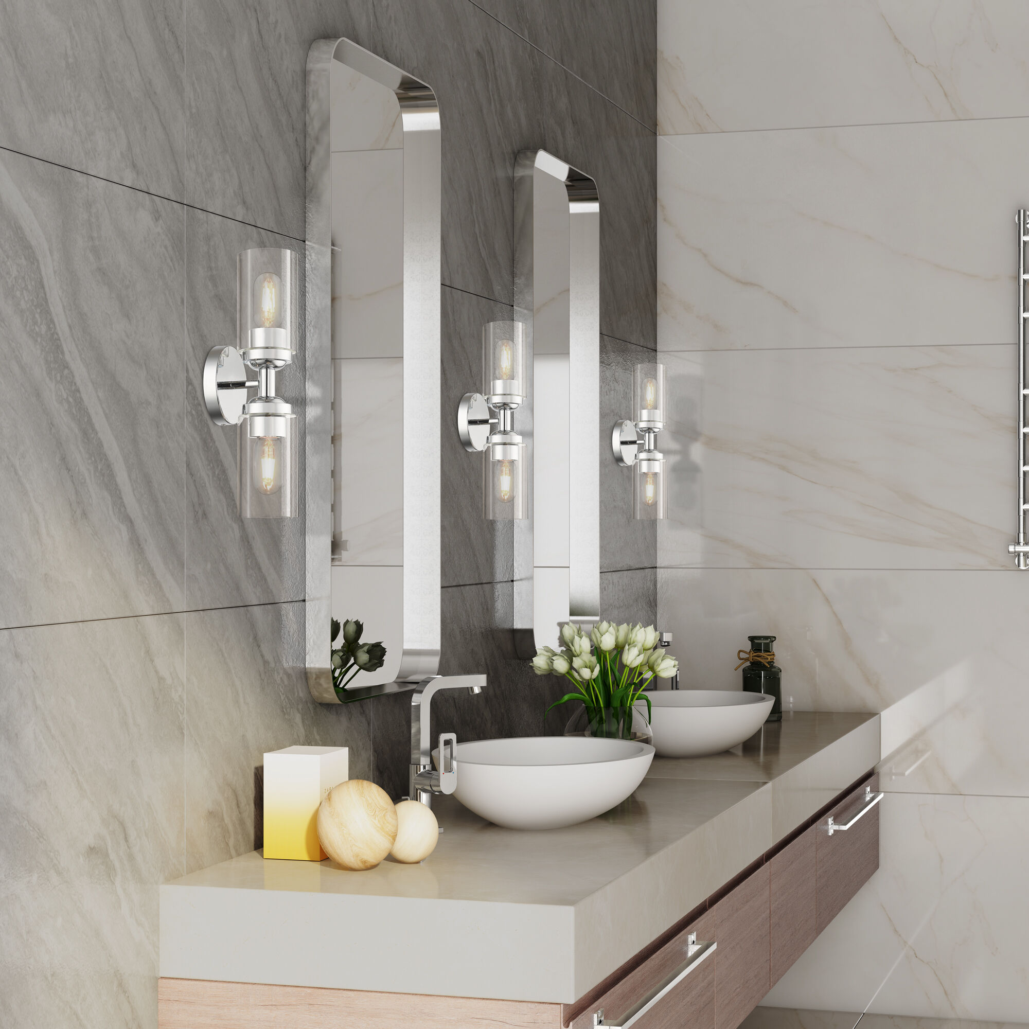 Whittier 2 Light 4.75 inch Polished Chrome Vanity Sconce Wall Light