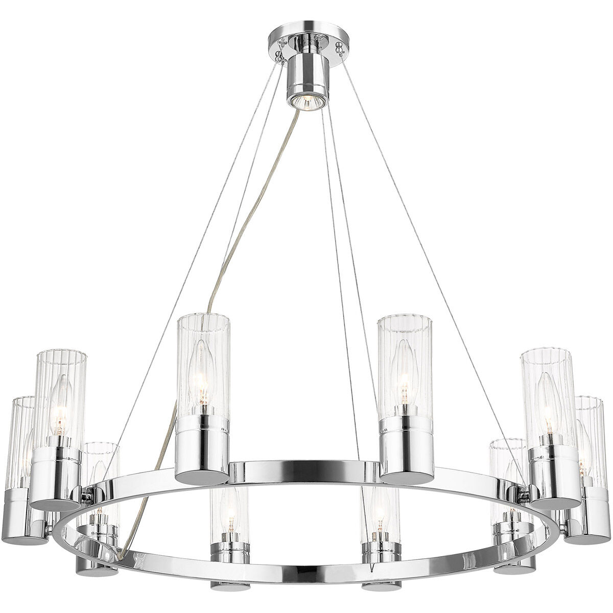 Midtown 10 Light 30 inch Polished Chrome Chandelier Ceiling Light