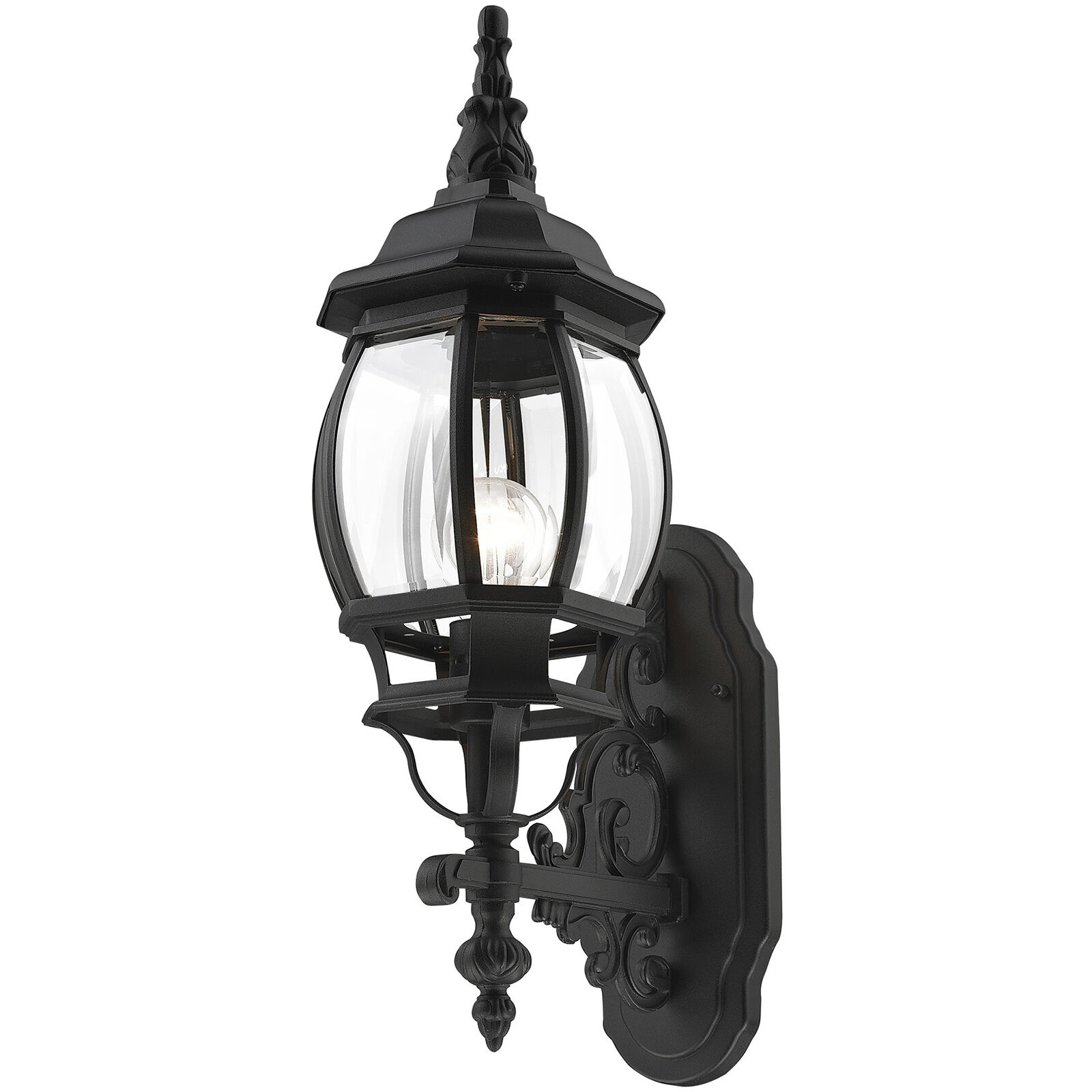 Frontenac 1 Light 20 inch Textured Black Outdoor Wall Lantern