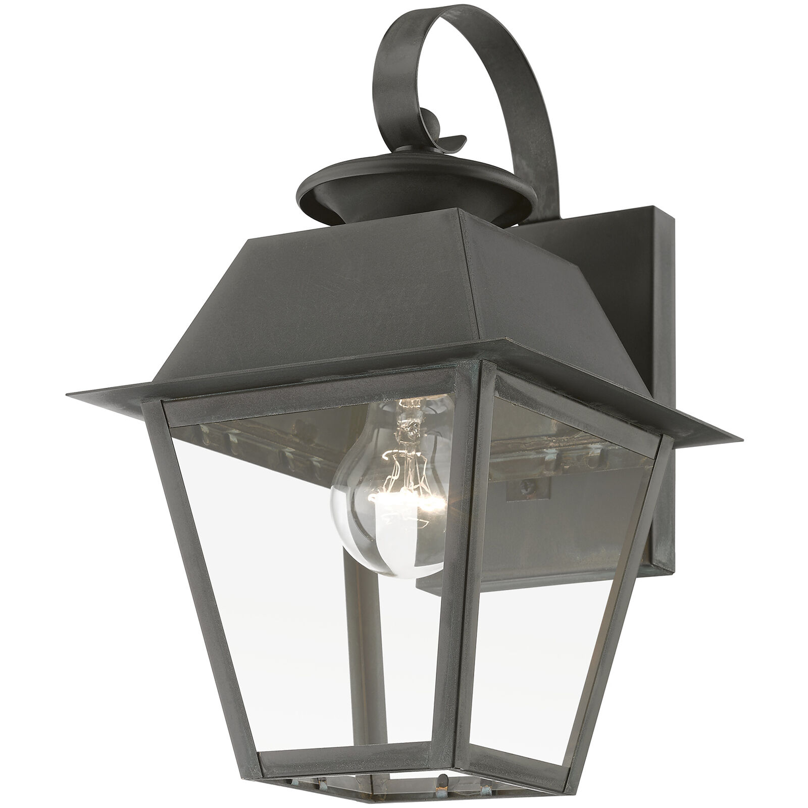 Wentworth 1 Light 13 inch Charcoal Outdoor Small Wall Lantern