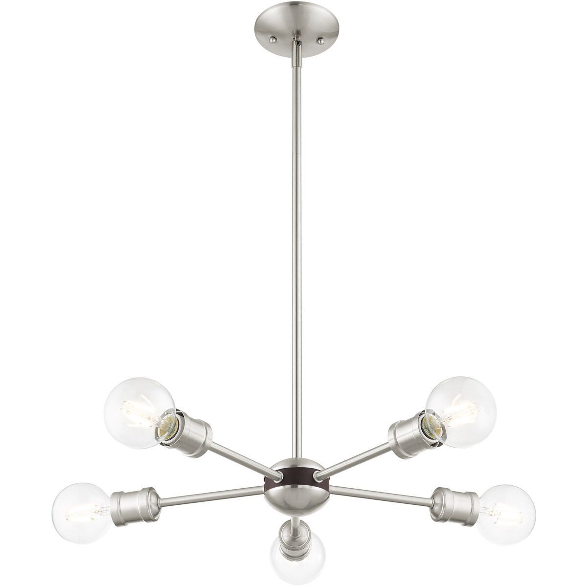Coronado 5 Light 26 inch Brushed Nickel Chandelier Ceiling Light