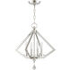 Diamond 4 Light 18 inch Polished Nickel Mini Chandelier Ceiling Light