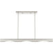 Acra 3 Light 36 inch Brushed Nickel Linear Chandelier Ceiling Light
