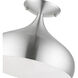 Amador 1 Light 12 inch Brushed Aluminum with Polished Chrome Accents Semi-Flush Mount Ceiling Light