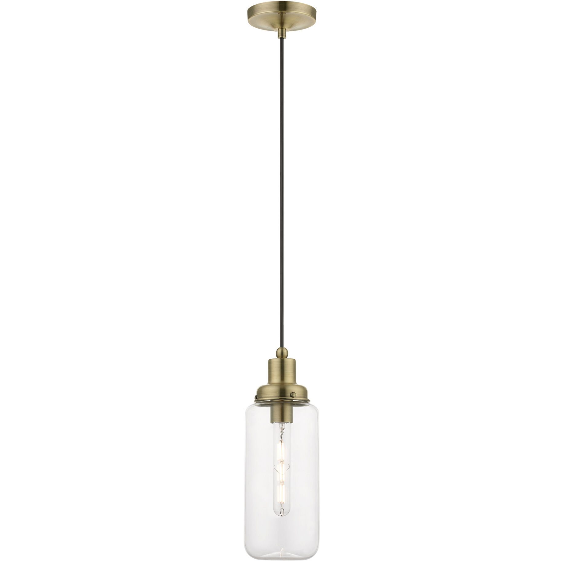 Oakhurst 1 Light 5 inch Antique Brass Mini Pendant Ceiling Light