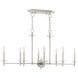 Bennington 8 Light 40 inch Brushed Nickel Linear Chandelier Ceiling Light