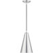 Dulce 1 Light 7 inch Brushed Aluminum with Polished Chrome Accents Mini Pendant Ceiling Light
