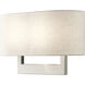 Allison 2 Light 15 inch Brushed Nickel ADA Wall Sconce Wall Light, Large