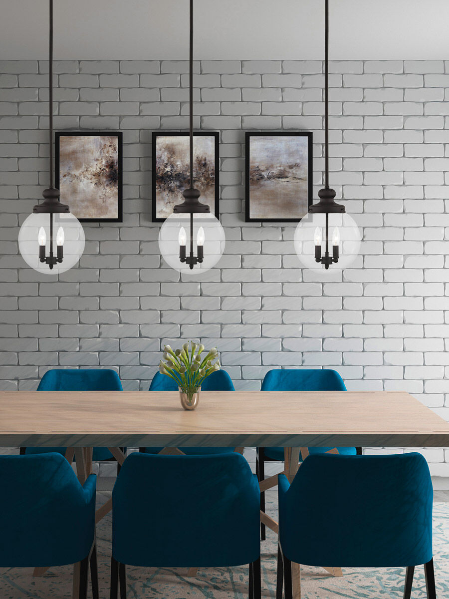 Sheffield 2 Light 10 inch Bronze Pendant Ceiling Light