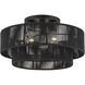 Acordia 3 Light 18 inch Black Semi Flush Mount Ceiling Light, Large