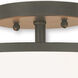 Park Ridge 3 Light 15 inch Bronze Semi-Flush Mount Ceiling Light