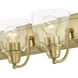 Birmingham 6 Light 48 inch Antique Brass Vanity Sconce Wall Light