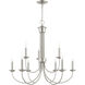 Estate 9 Light 30 inch Brushed Nickel Chandelier Ceiling Light