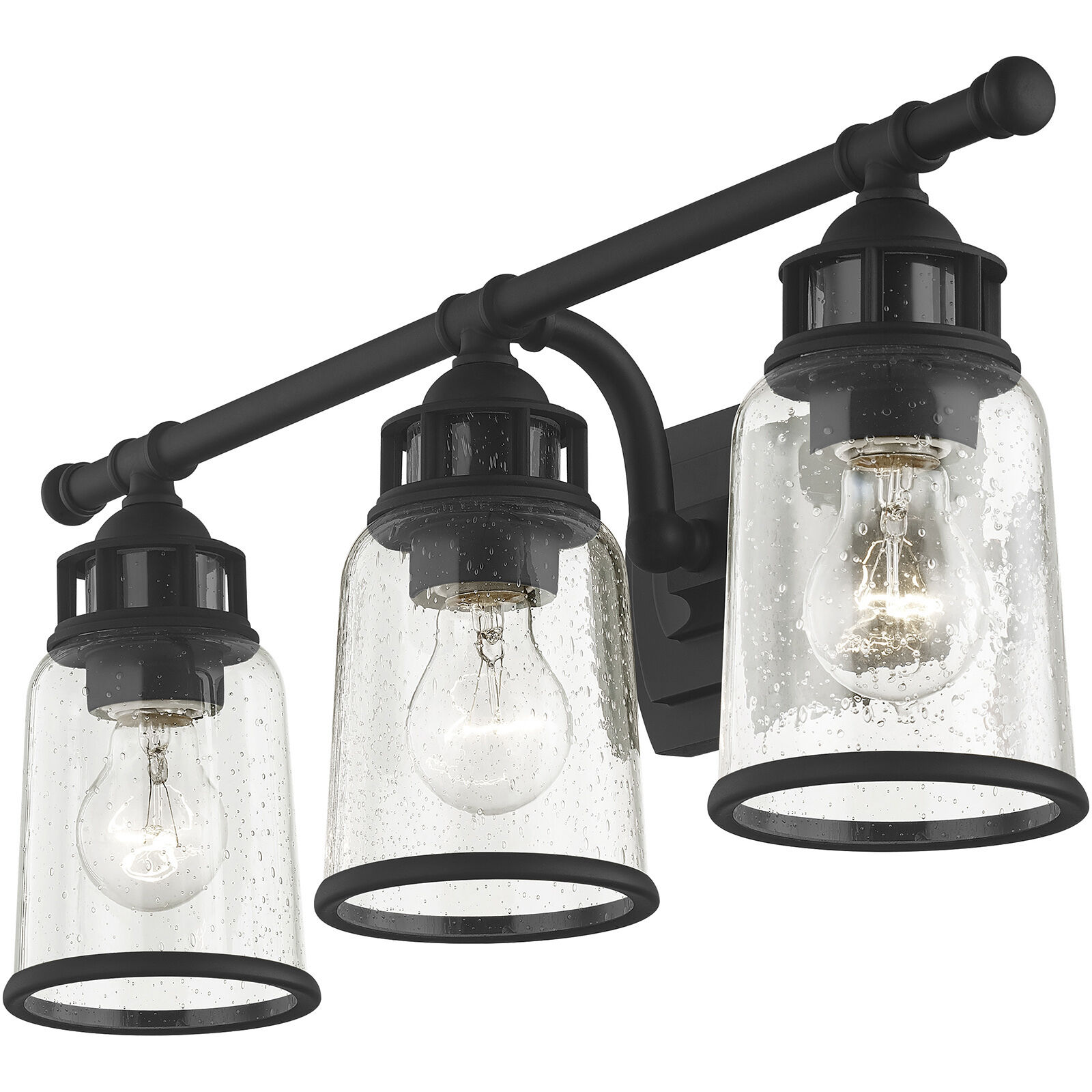 Lawrenceville 3 Light 24 inch Black Vanity Sconce Wall Light