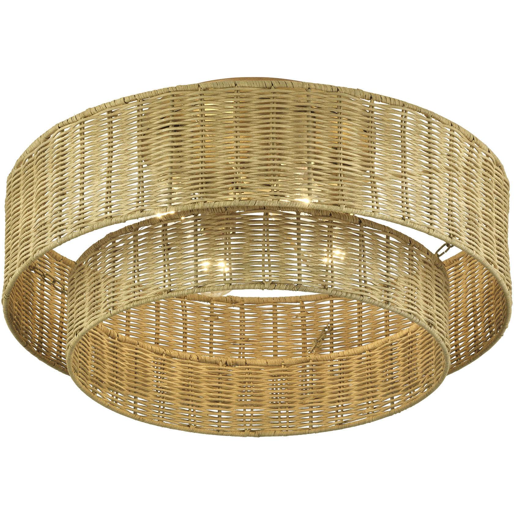 Weavington 4 Light 21 inch Antique Gold Leaf Semi Flush Mount Ceiling Light, Extra Large