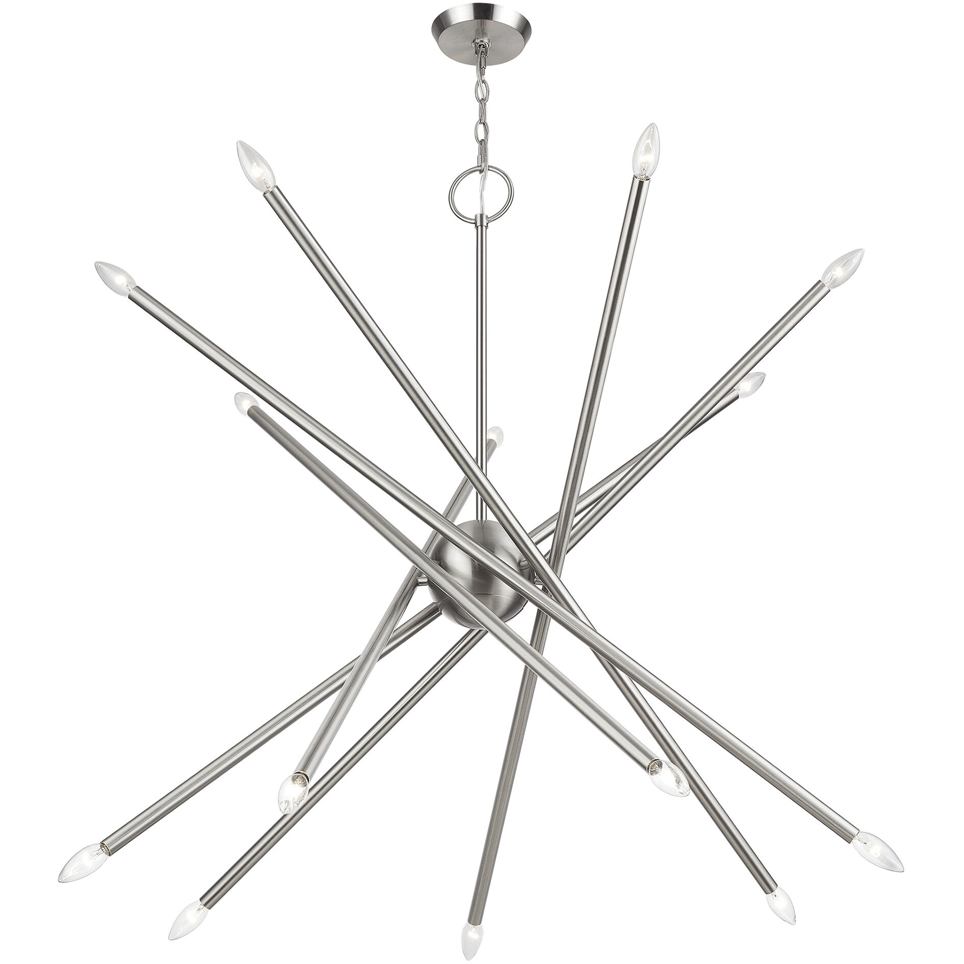 Soho 14 Light 40 inch Brushed Nickel Foyer Chandelier Ceiling Light