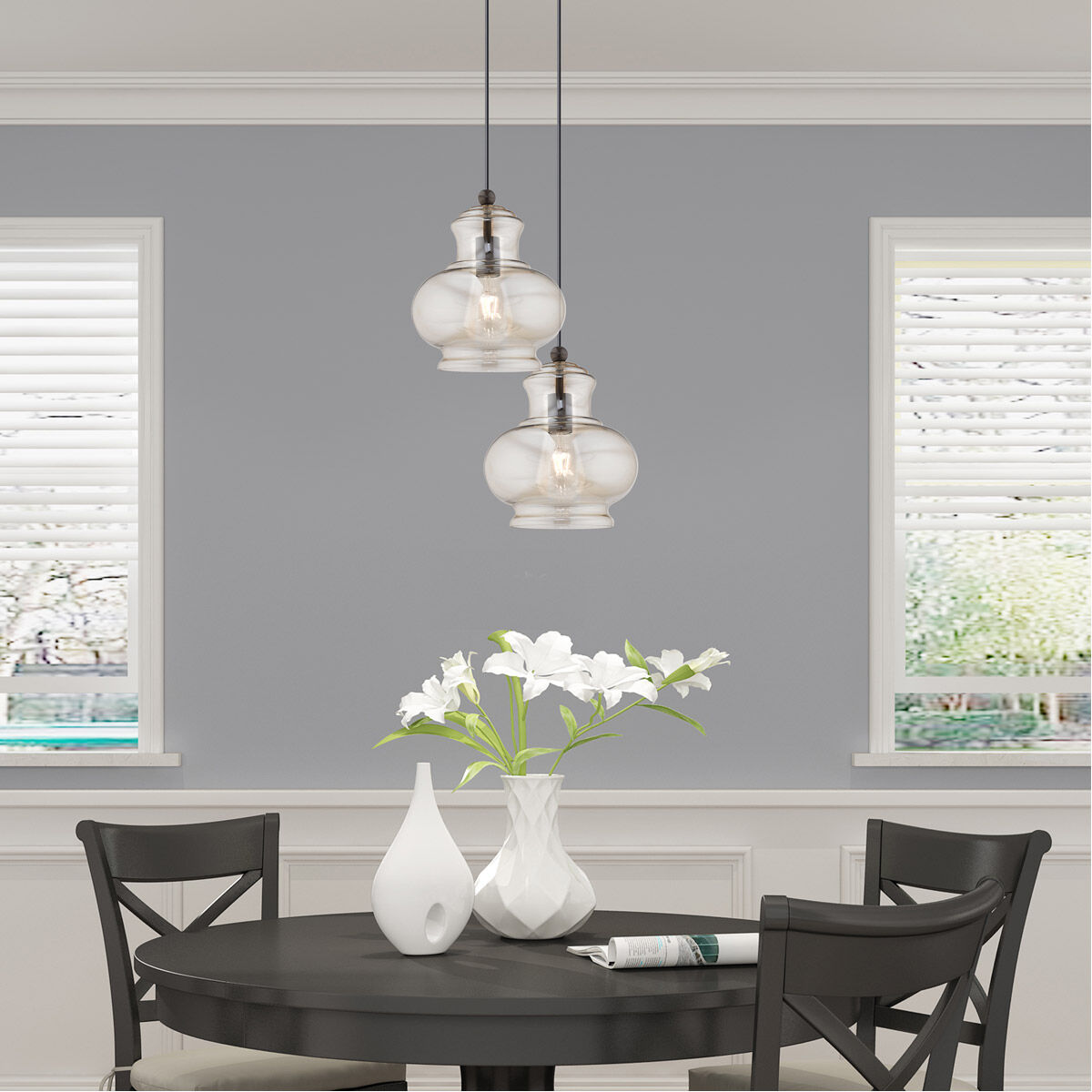 Art Glass 1 Light 9.88 inch English Bronze Mini Pendant Ceiling Light