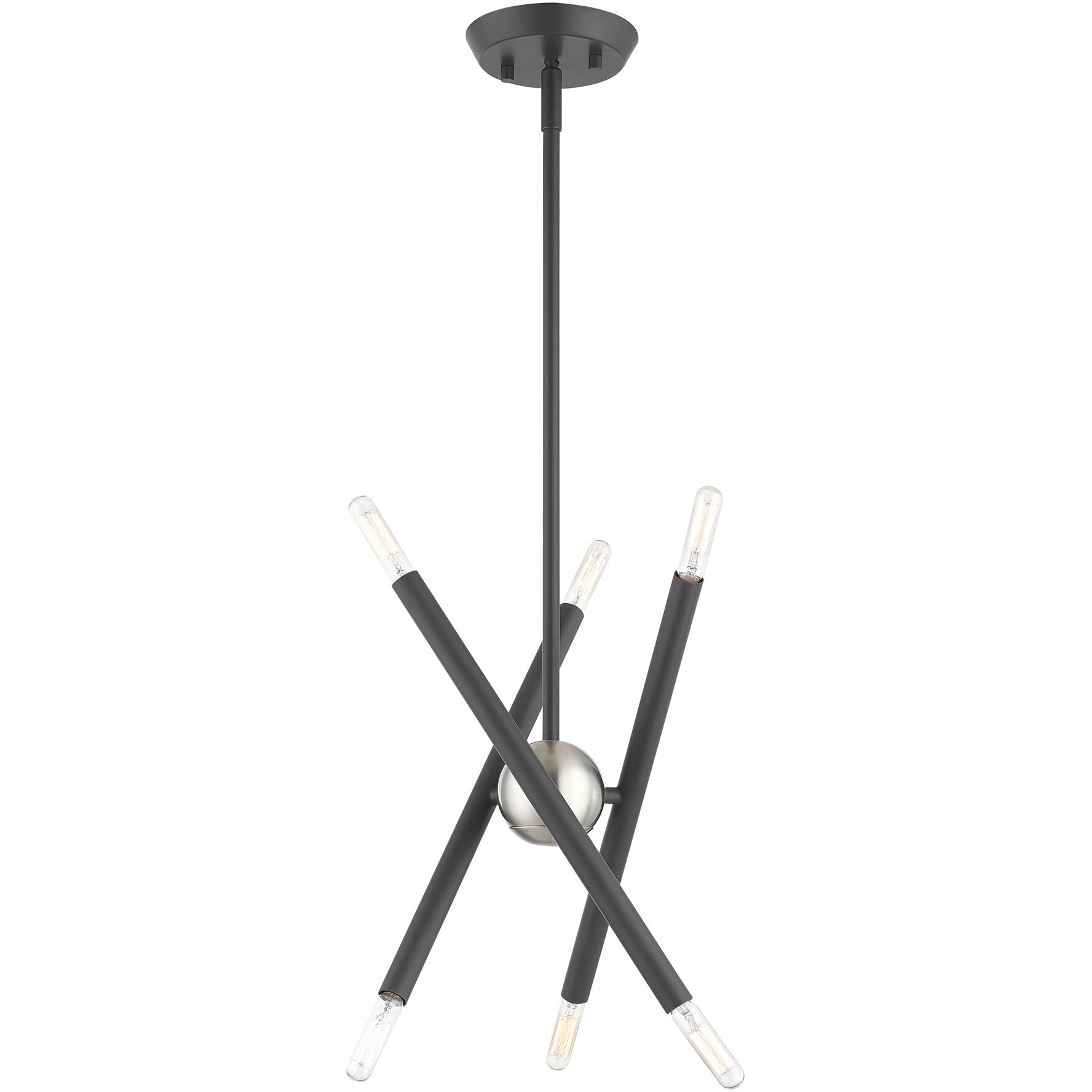 Soho 6 Light 12.5 inch Scandinavian Gray Chandelier Ceiling Light