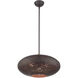 Charlton 3 Light 20 inch Bronze with Antique Brass Accents Pendant Ceiling Light