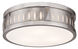 Vista 3 Light 14 inch Brushed Nickel Flush Mount Ceiling Light