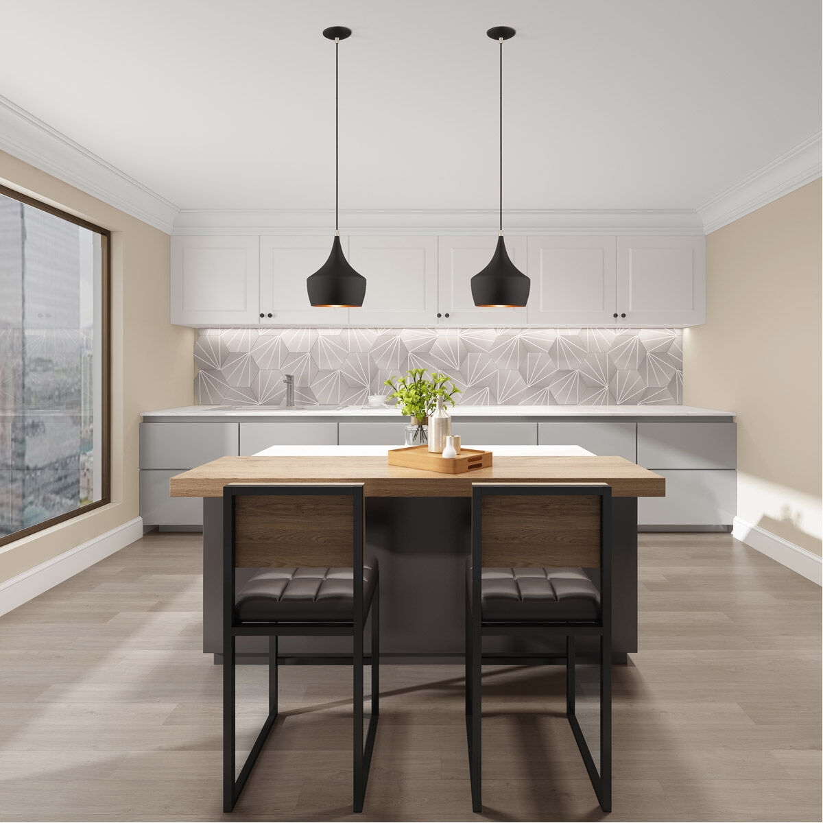 Allison 1 Light 9.5 inch Black Mini Pendant Ceiling Light