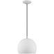 Allison 1 Light 10 inch White Mini Pendant Ceiling Light