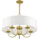 Brookdale 5 Light 23 inch Soft Gold Pendant Chandelier Ceiling Light