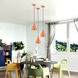 Amador 1 Light 6.25 inch Shiny Orange with Polished Chrome Accents Mini Pendant Ceiling Light