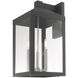 Nyack 3 Light 22 inch Scandinavian Gray Outdoor Wall Lantern